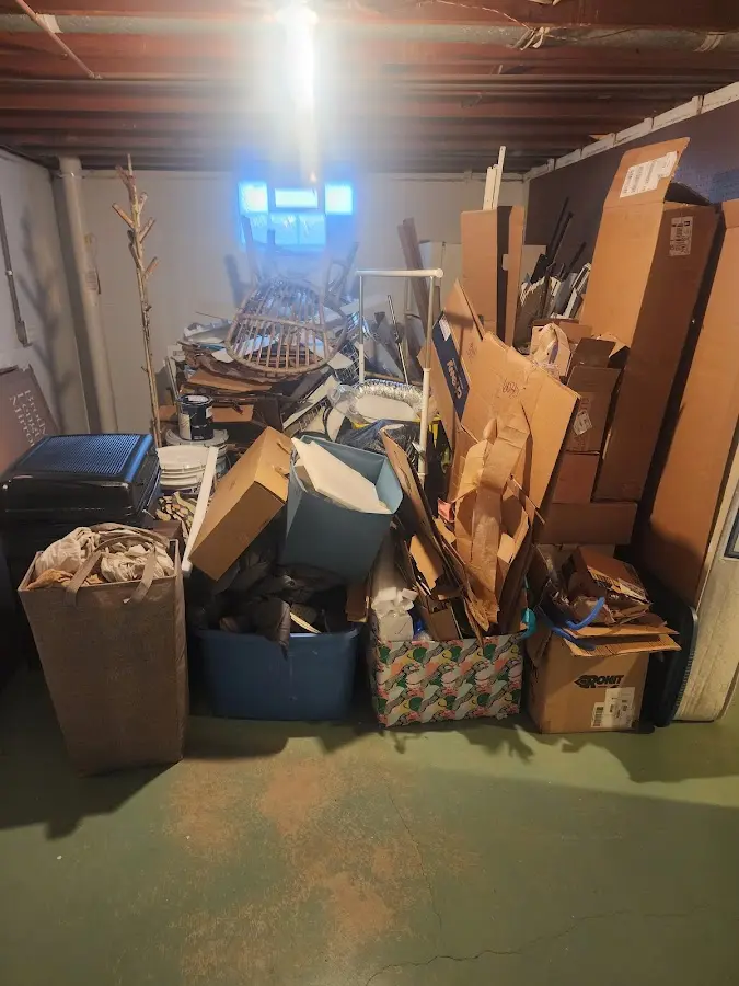 Roll-off dumpster container at job site for Yard Waste Dumpster Rental in North Wales